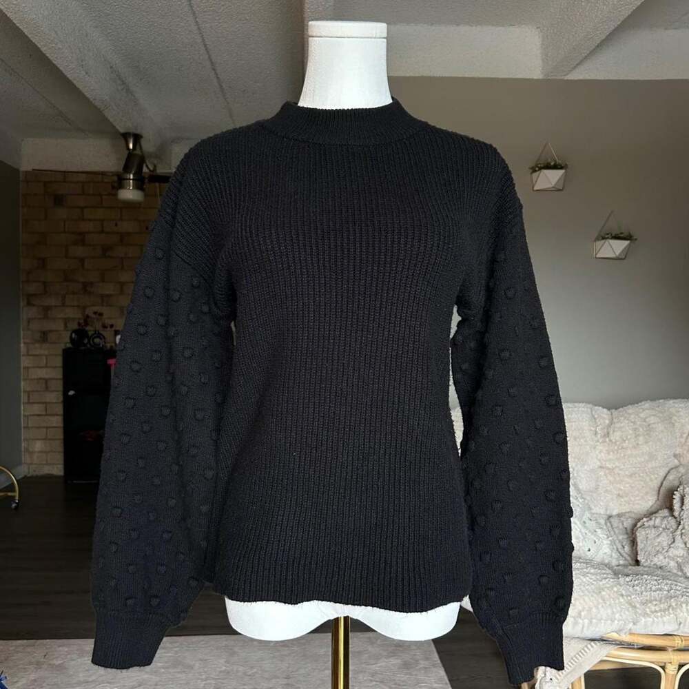 Vince camuto bobble stitch sleeve sweater